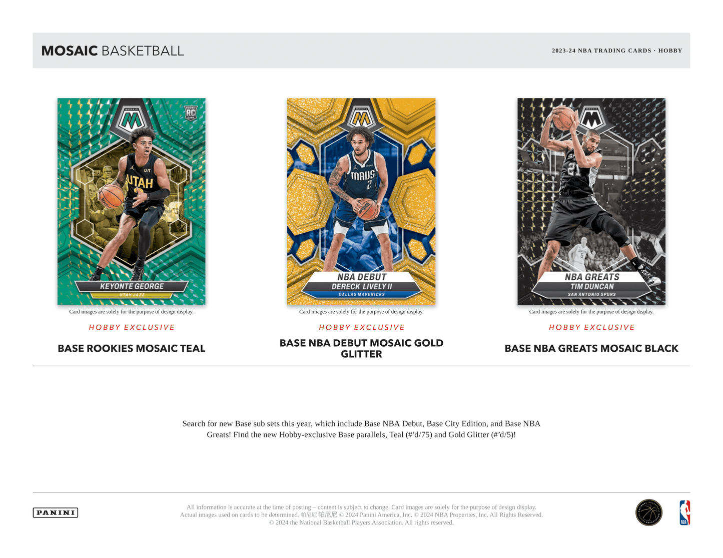 Panini - 2023/24 Mosaic Basketball (NBA) - Hobby Box