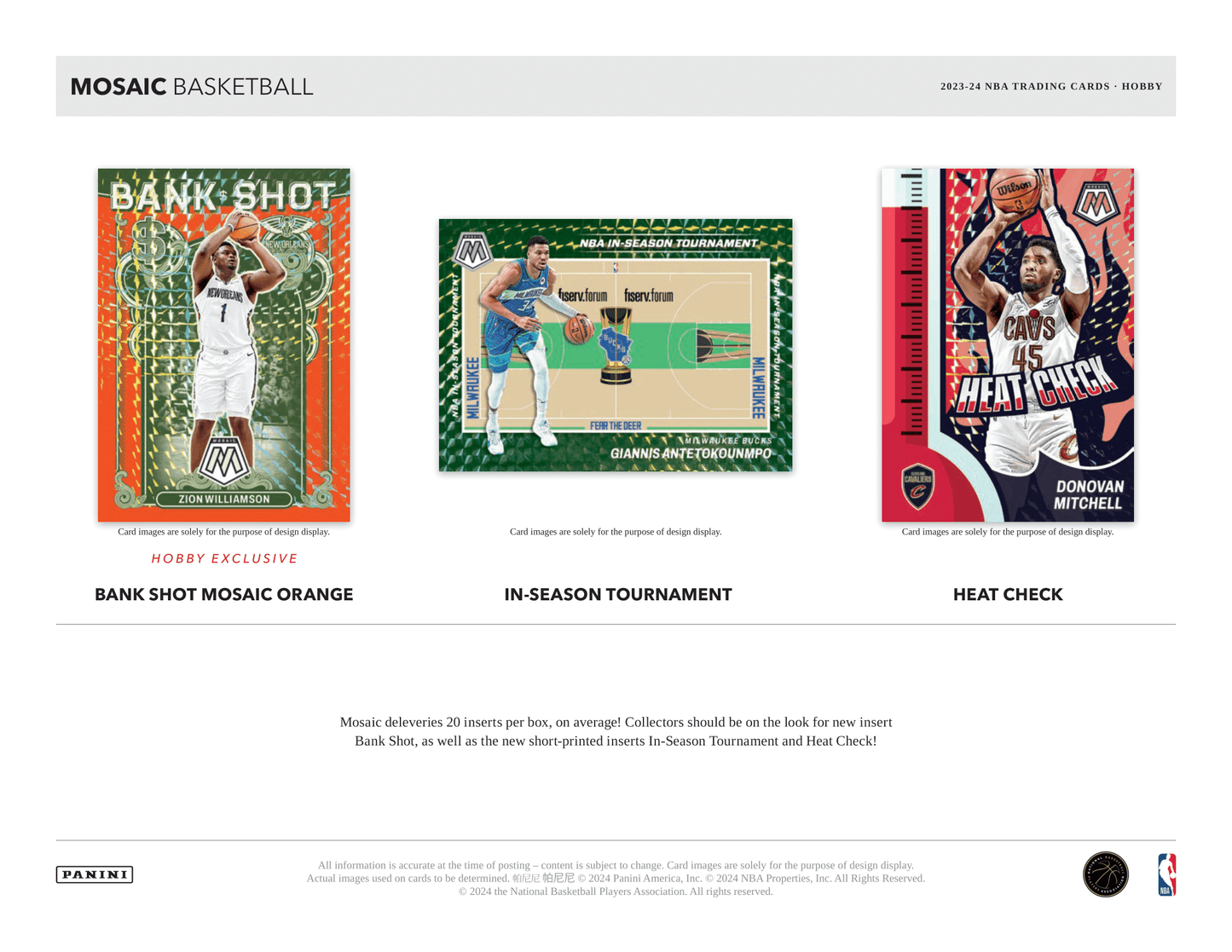 Panini - 2023/24 Mosaic Basketball (NBA) - Hobby Box