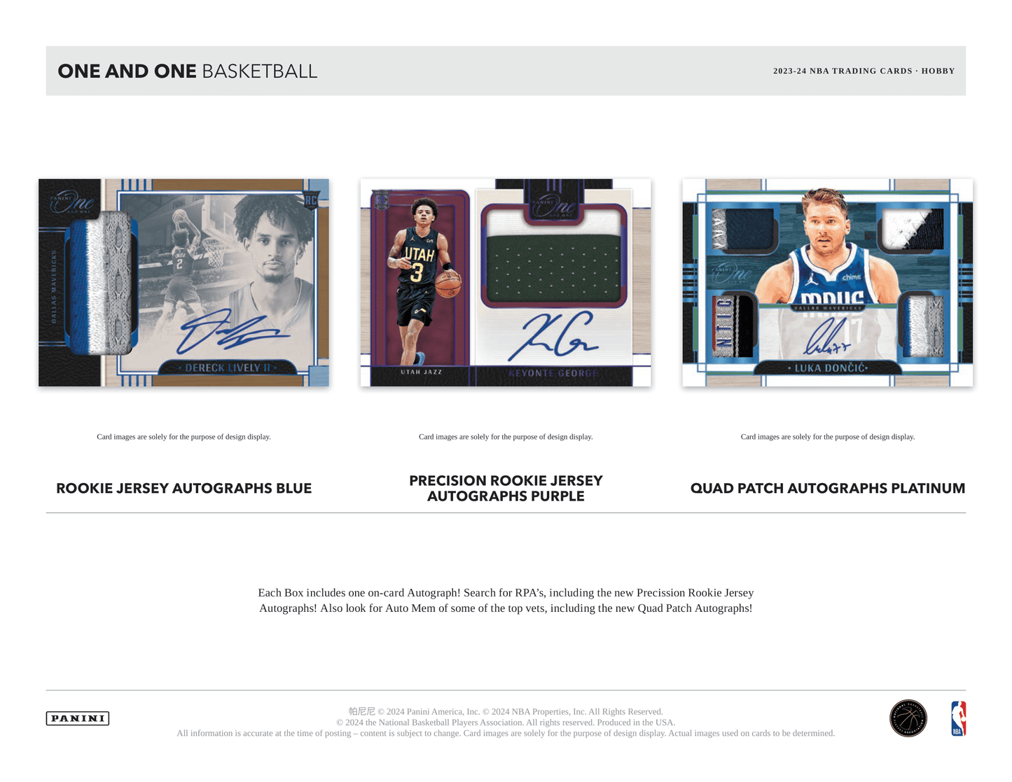 Panini - 2023/24 One and One Basketball (NBA) - Hobby Box
