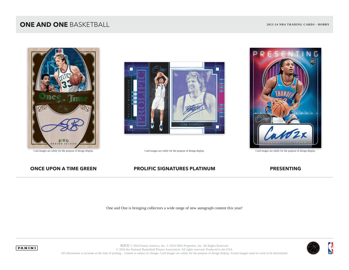 Panini - 2023/24 One and One Basketball (NBA) - Hobby Box