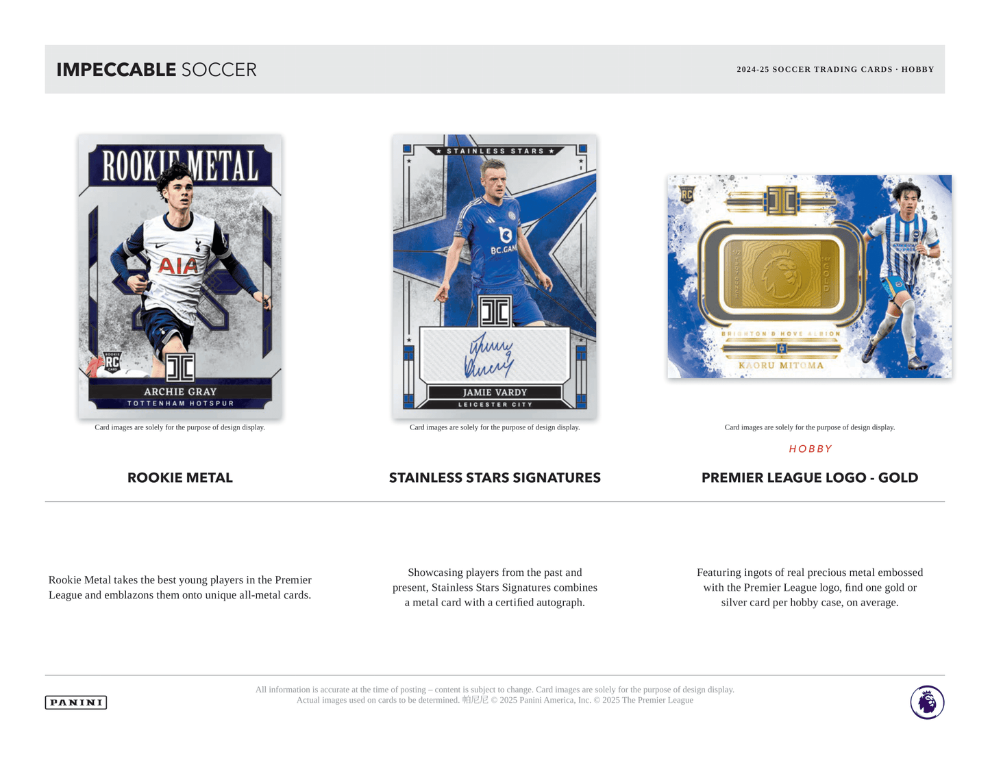 Panini - 2024/25 Impeccable Football (Soccer) - Hobby Box