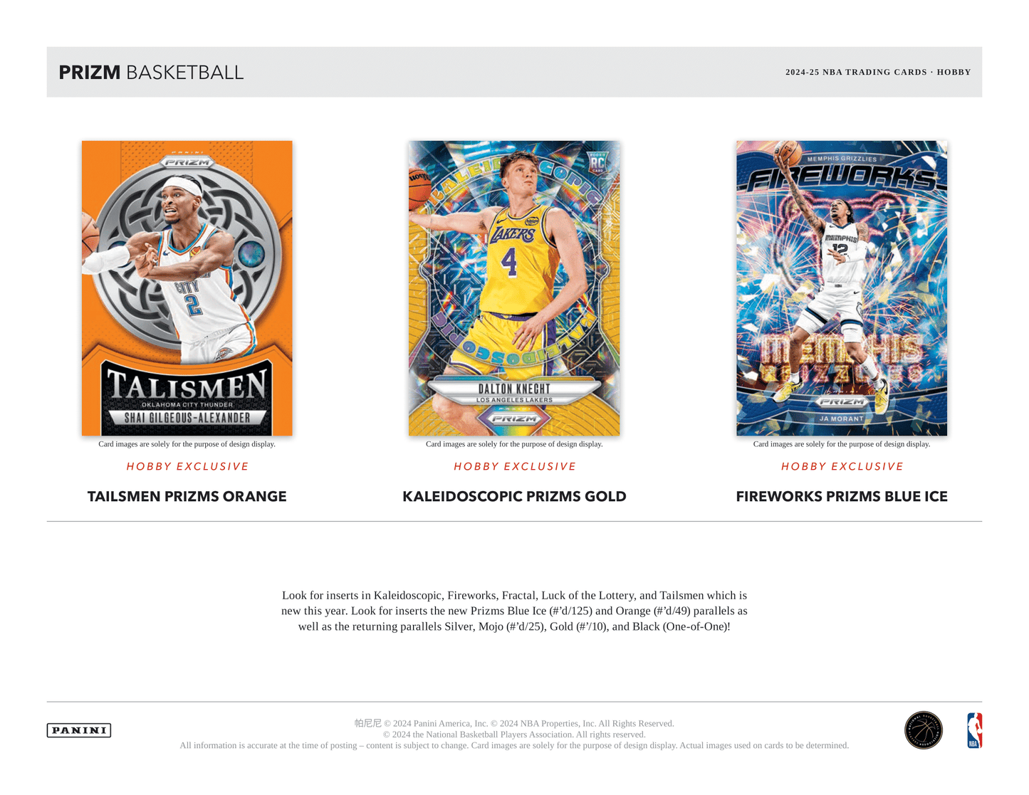 Panini - 2024/25 Prizm Basketball (NBA) - Hobby Box