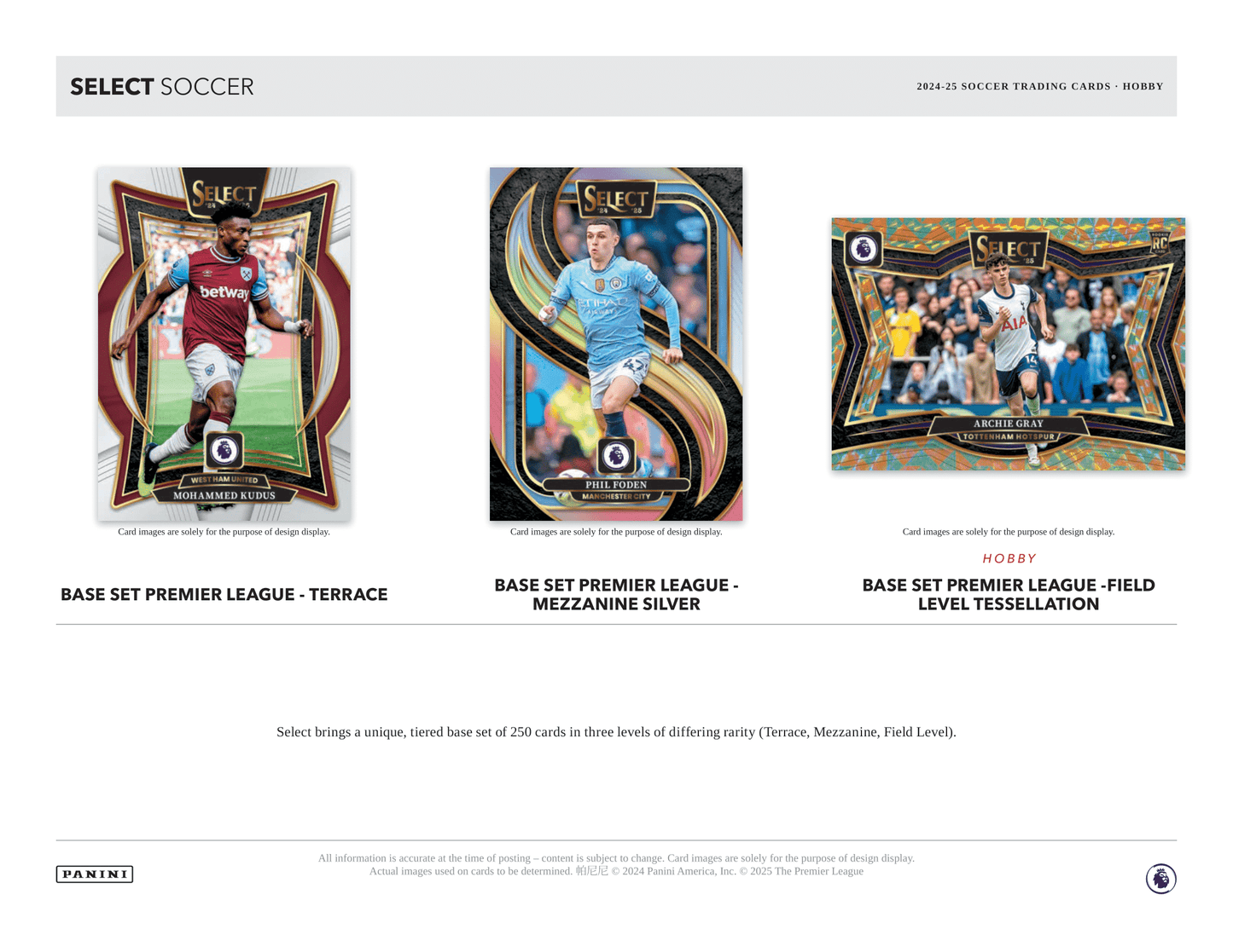 Panini - 2024/25 Select Premier League Football (Soccer) - Hobby Box