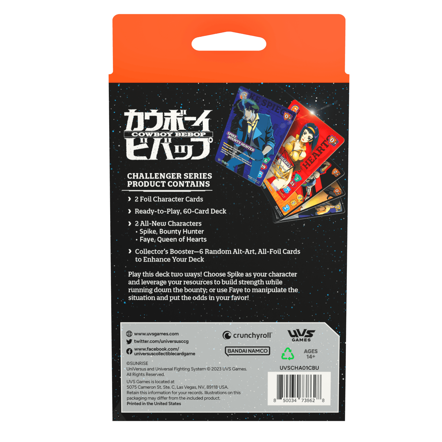UniVersus CCG - Cowboy Bebop & Trigun Stampede - Challenger Series Decks