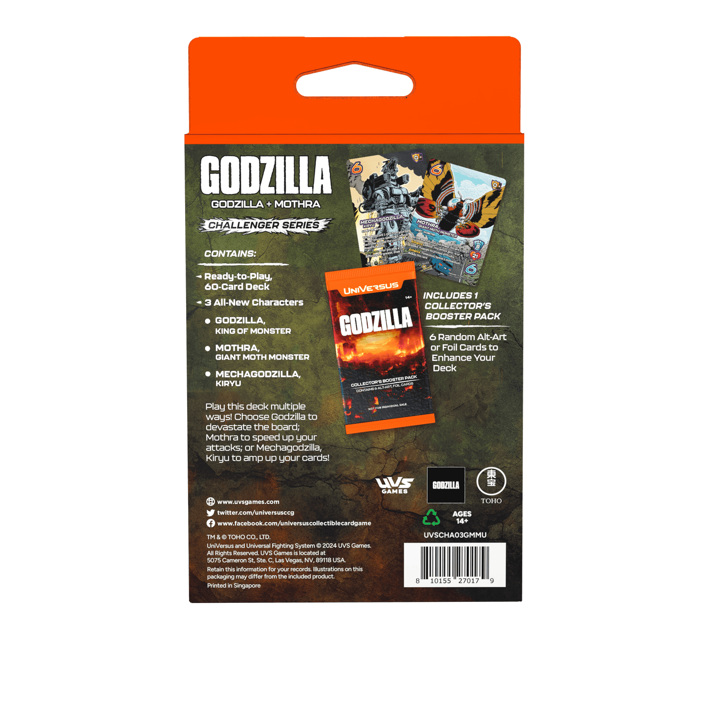 UniVersus CCG - Godzilla - Challenger Series Decks
