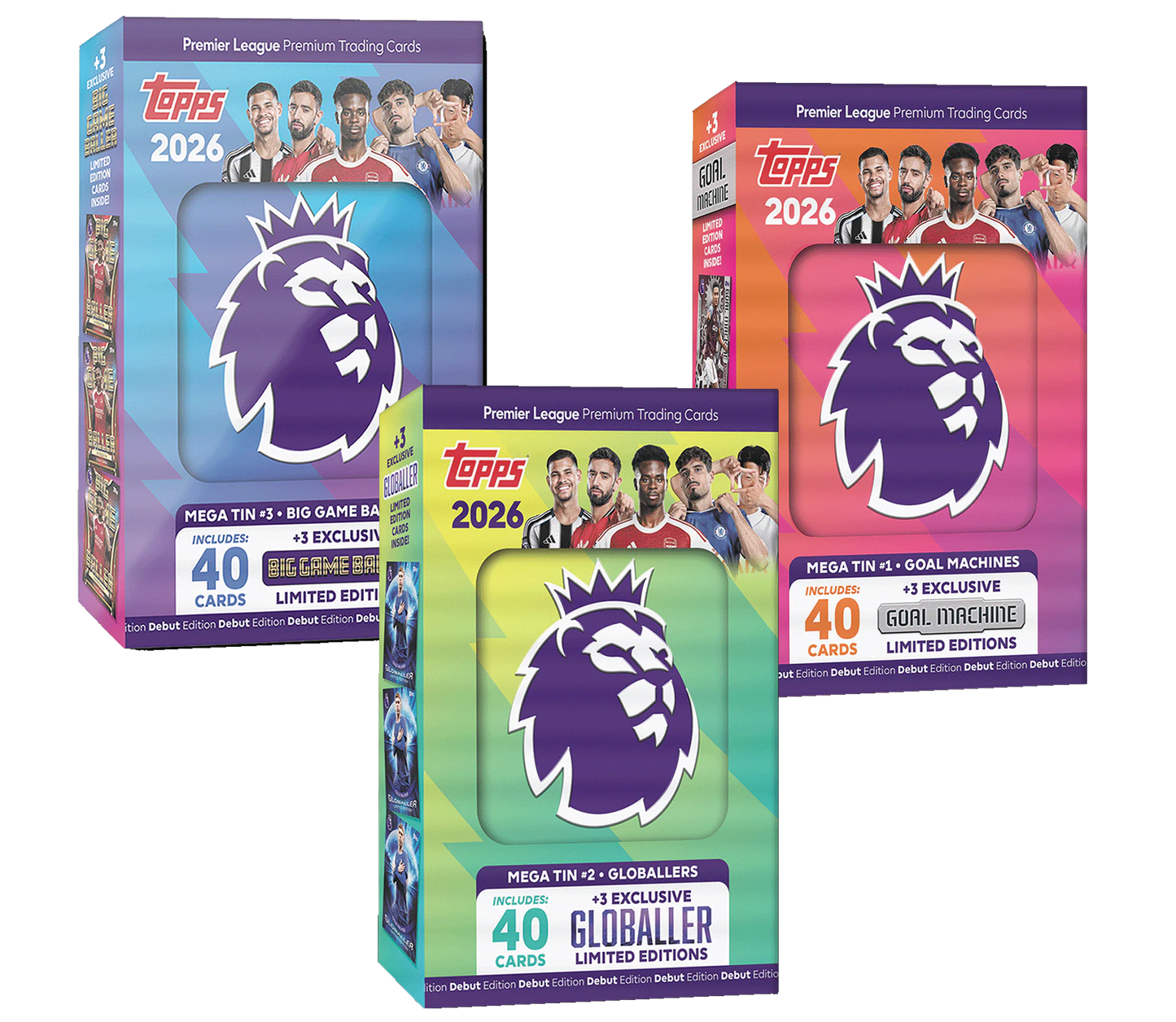 Topps - 2026 Premier League Debut Edition Football (Soccer) - Mega Tin (Assorted)