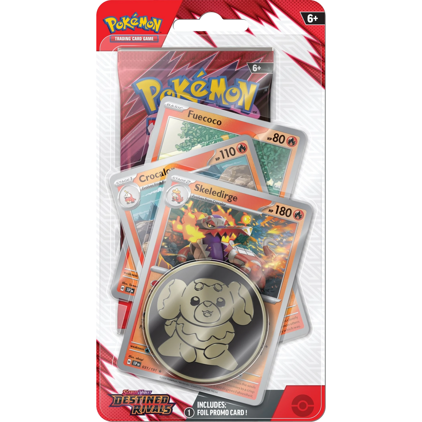 Pokemon TCG - Scarlet & Violet - Destined Rivals - Premium Checklane Blister (Skeledirge)
