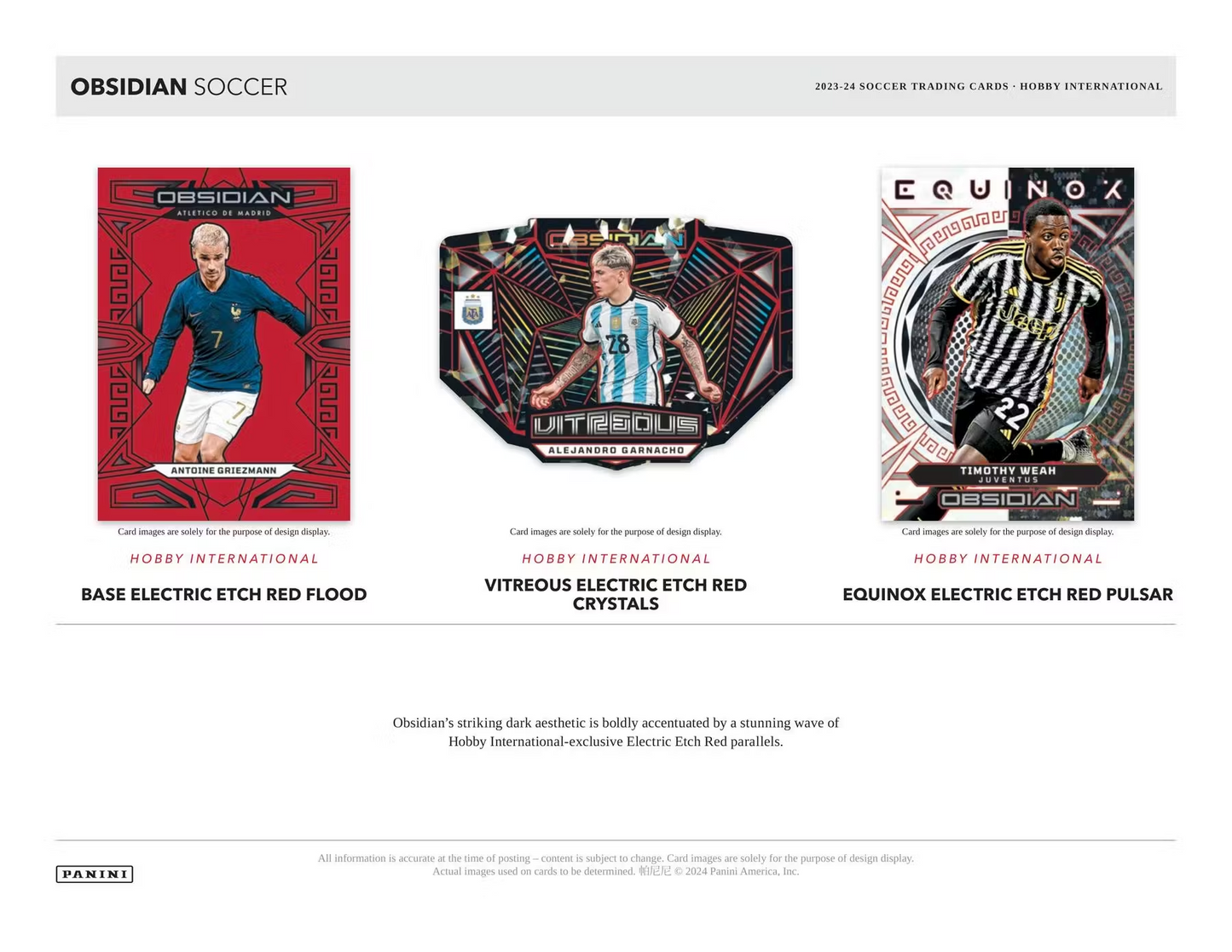 Panini - 2023/24 Obsidian Football (Soccer) - International Hobby Box