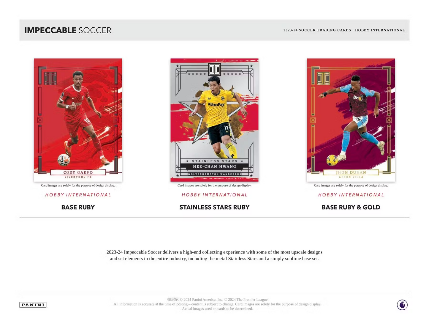 Panini - 2023/24 Impeccable Football (Soccer) - International Hobby Box