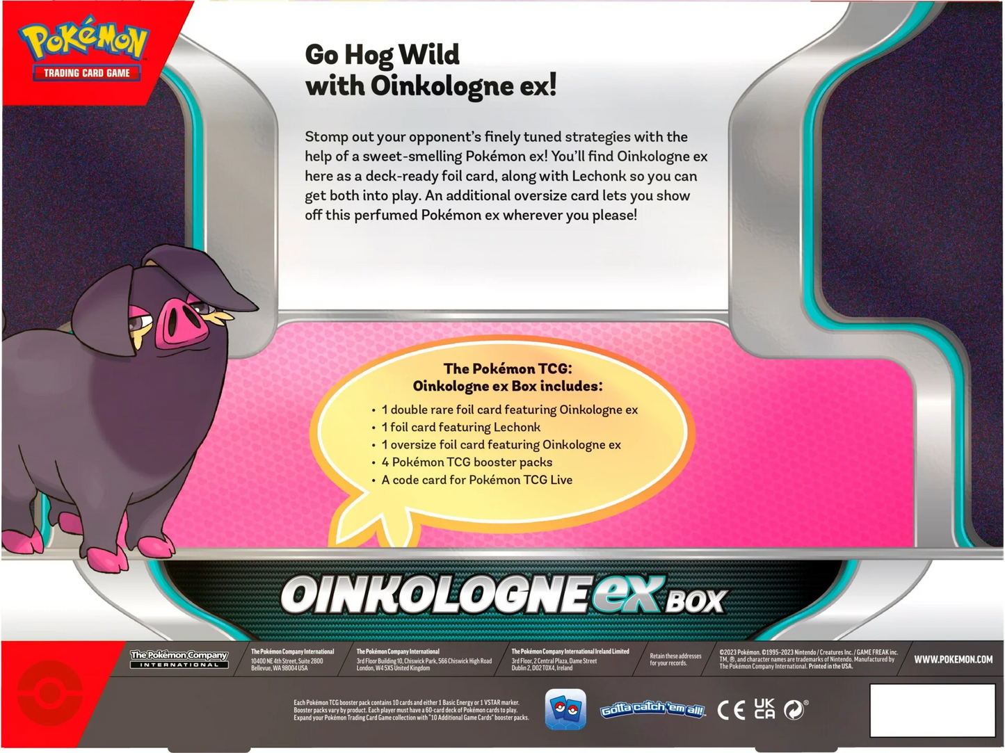 Pokemon TCG - Scarlet & Violet - Oinkologne Ex Collection Box