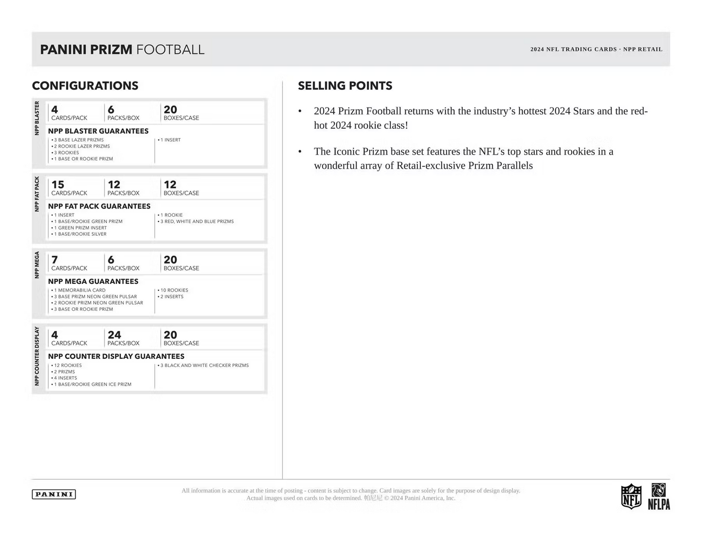 Panini - 2024 Prizm American Football (NFL) - Mega Box