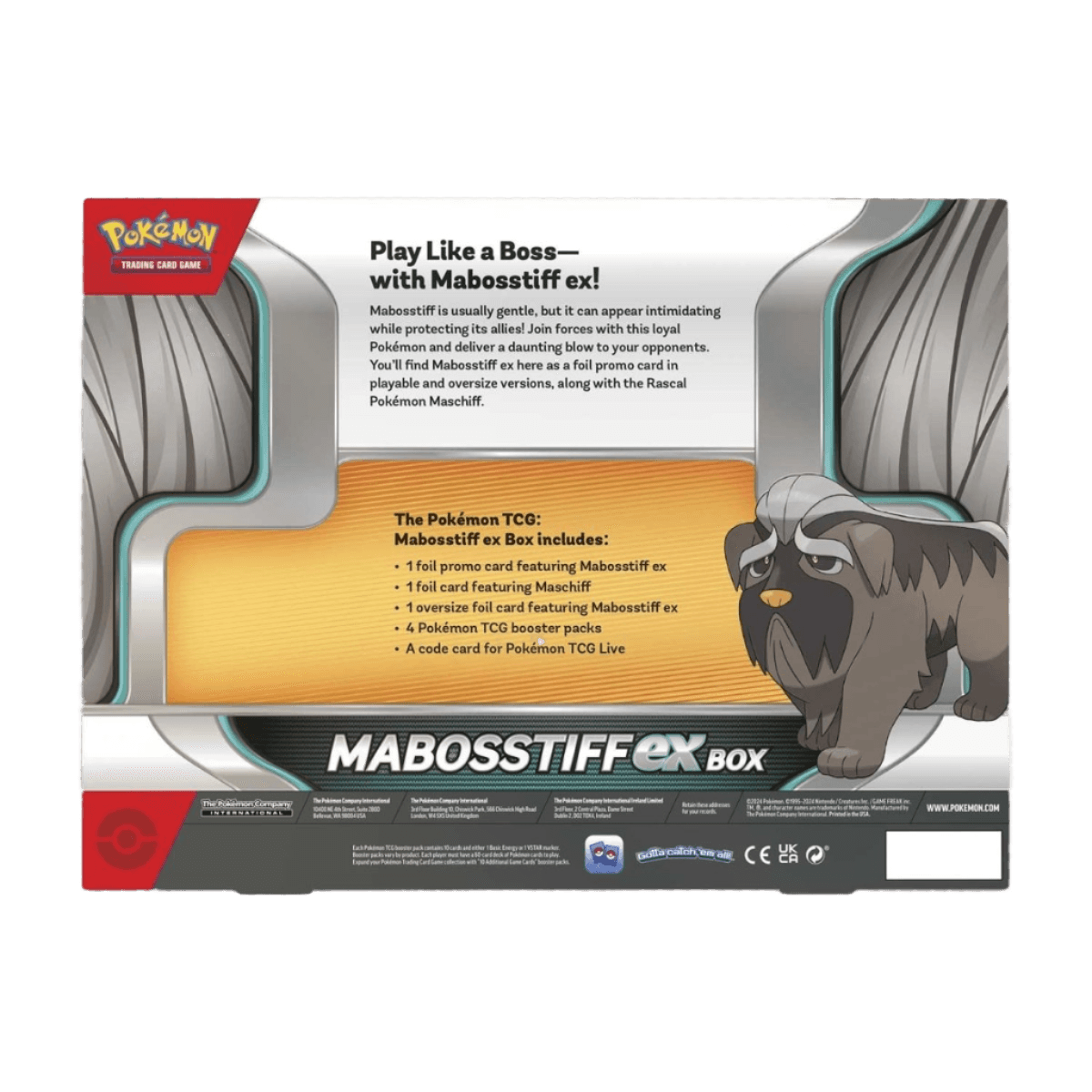 Pokemon TCG - Scarlet & Violet - Mabosstiff Ex Collection Box
