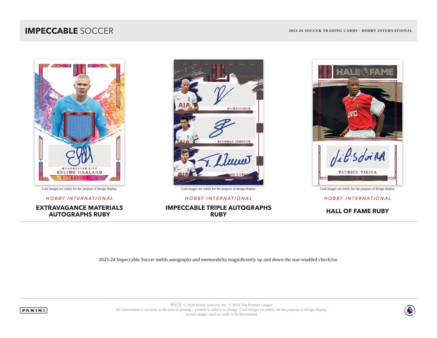Panini - 2023/24 Impeccable Football (Soccer) - International Hobby Box