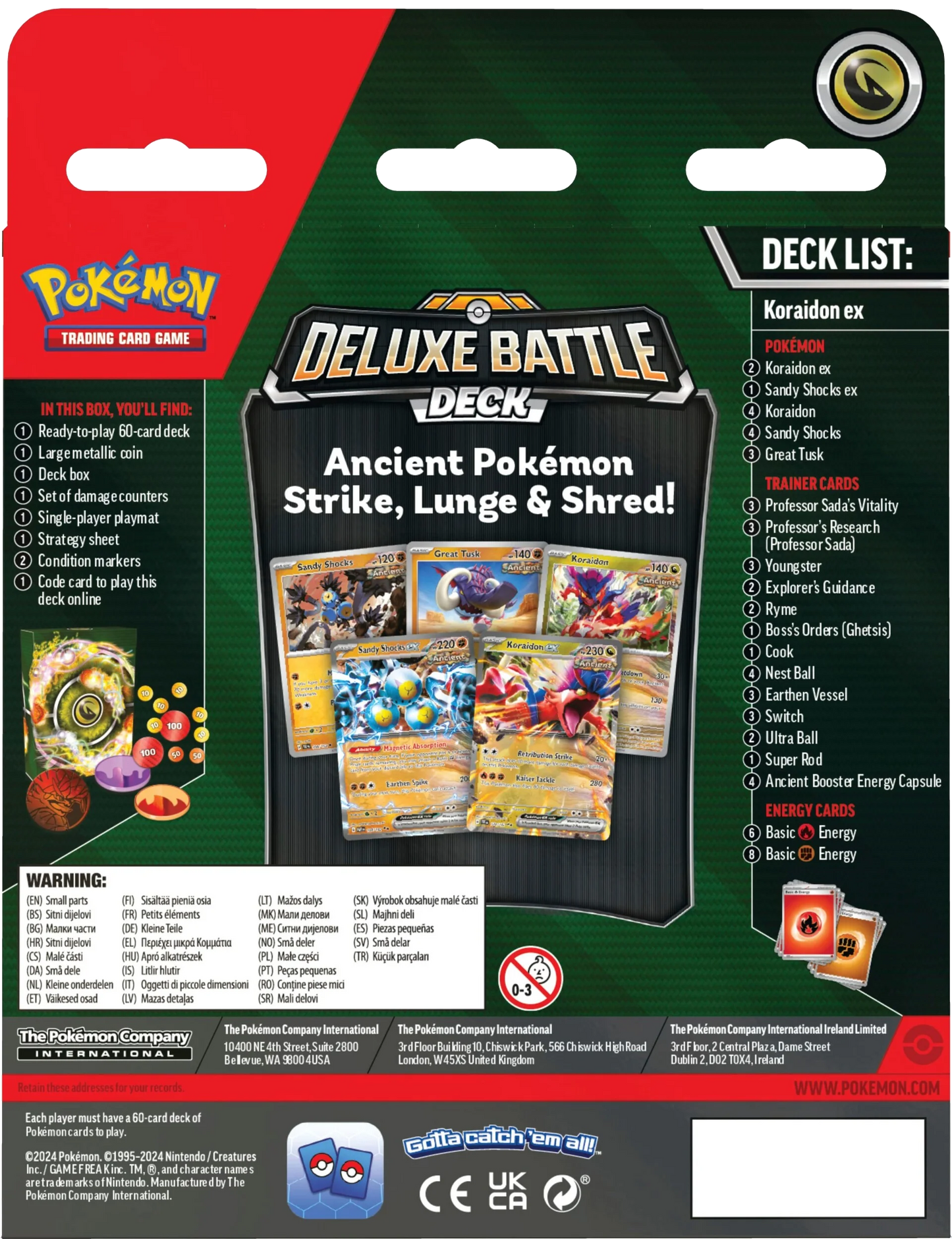 Pokemon TCG - Scarlet & Violet - Koraidon Ex Deluxe Battle Deck