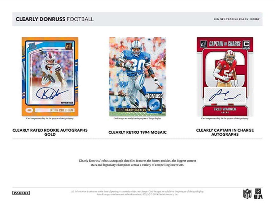 Panini - 2024 Clearly Donruss American Football (NFL) - Hobby Box