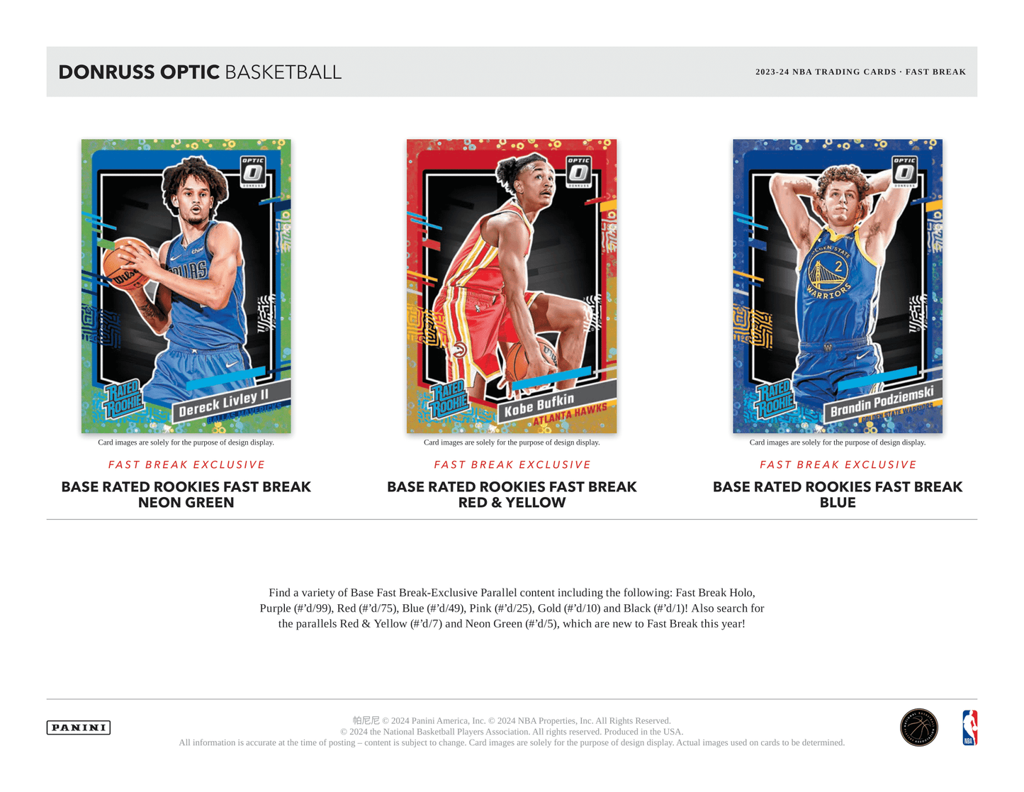 Panini - 2023/24 Donruss Optic Fast Break Basketball (NBA) - Hobby Box