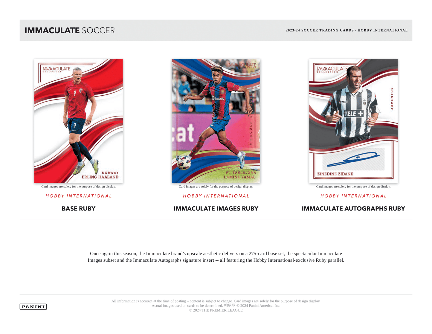 Panini - 2023/24 Immaculate Football (Soccer) - International Hobby Box
