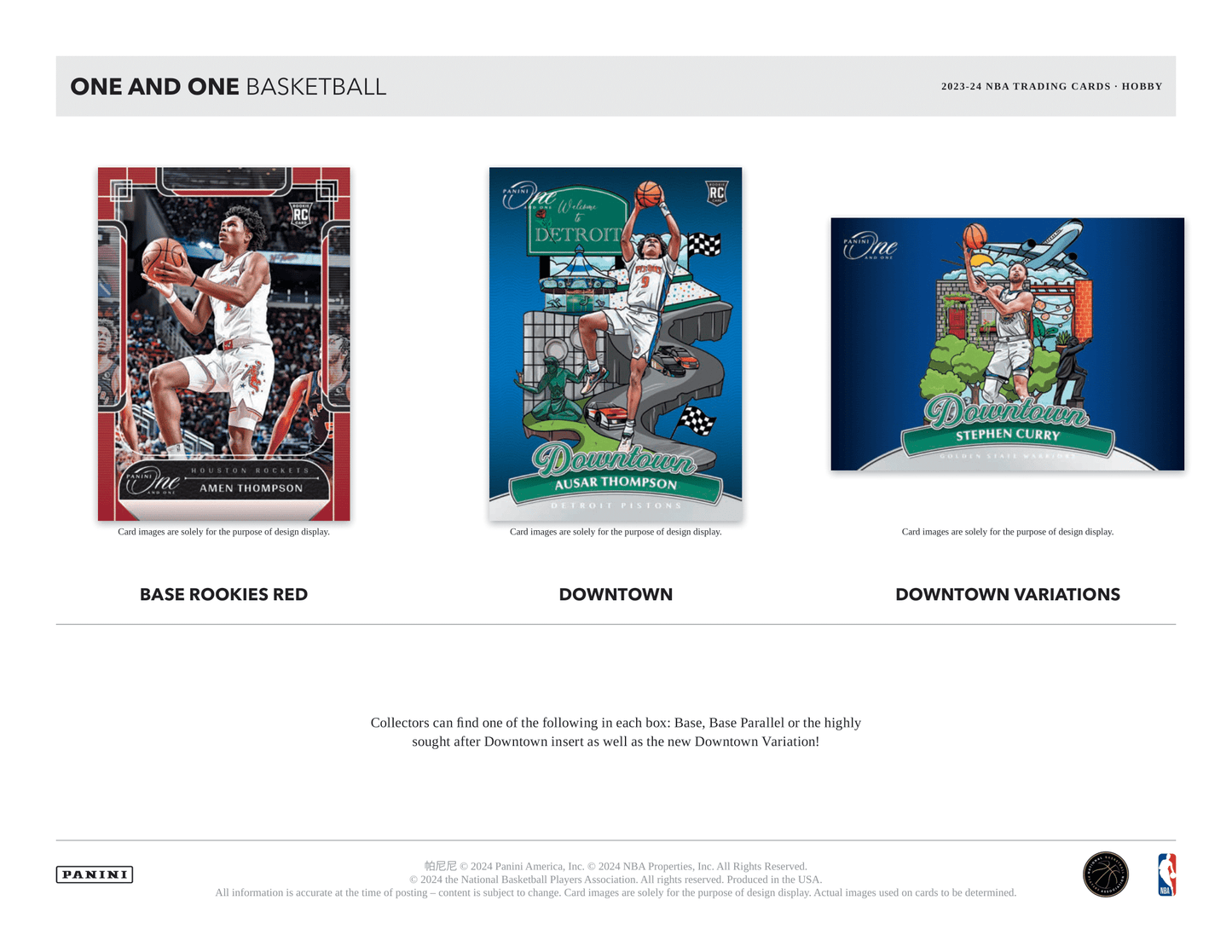 Panini - 2023/24 One and One Basketball (NBA) - Hobby Box