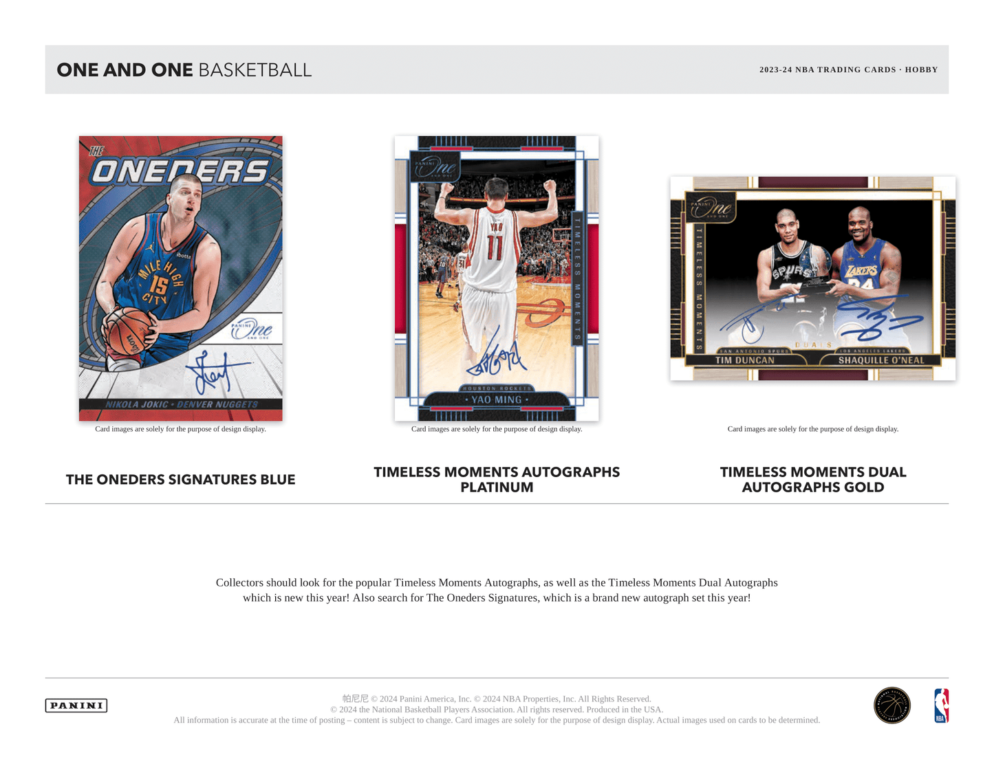 Panini - 2023/24 One and One Basketball (NBA) - Hobby Box