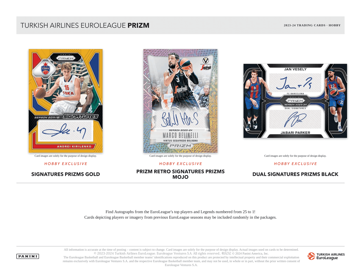 Panini - 2023/24 Prizm Euroleague Basketball (NBA) - Hobby Box