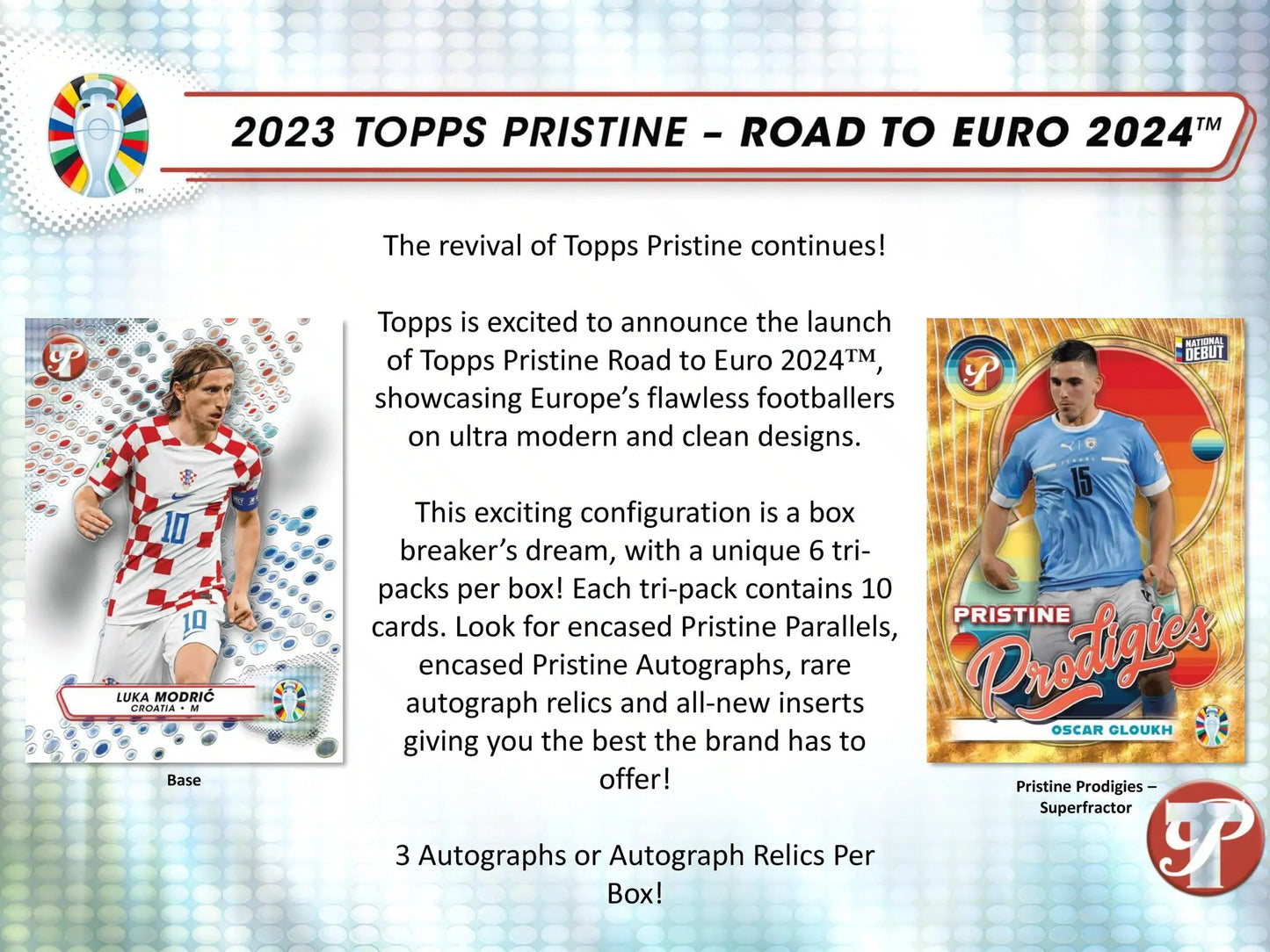 Topps - 2023 Road To Euros 2024 Pristine Football (Soccer) - Hobby Box