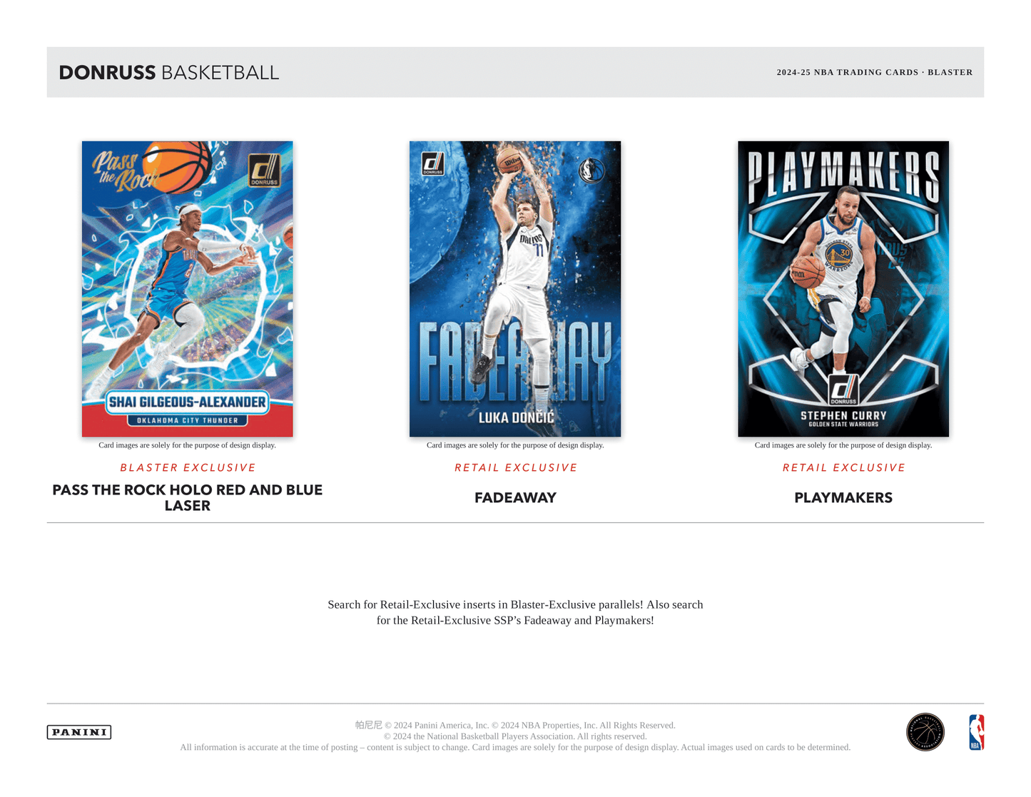 Panini - 2024/25 Donruss Basketball (NBA) - Blaster Box