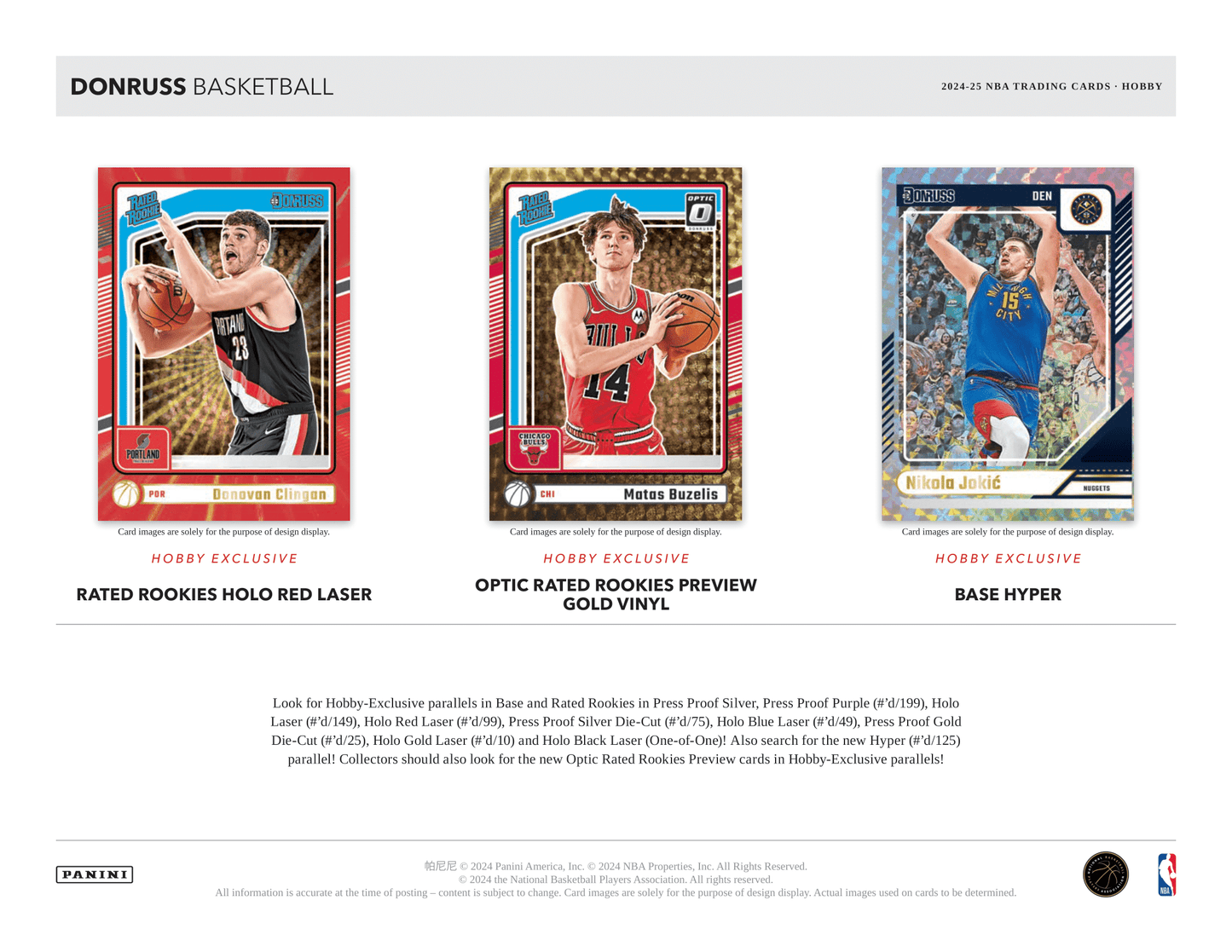 Panini - 2024/25 Donruss Basketball (NBA) - Hobby Box