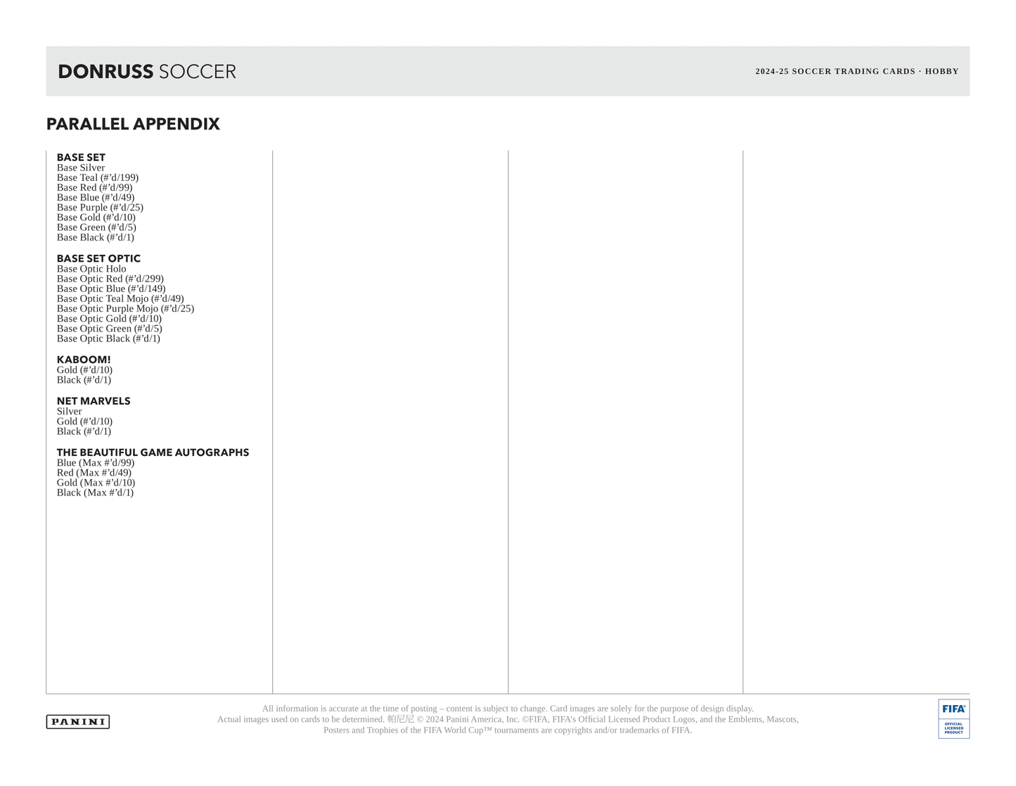 Panini - 2024/25 Donruss Football (Soccer) - Hobby Box