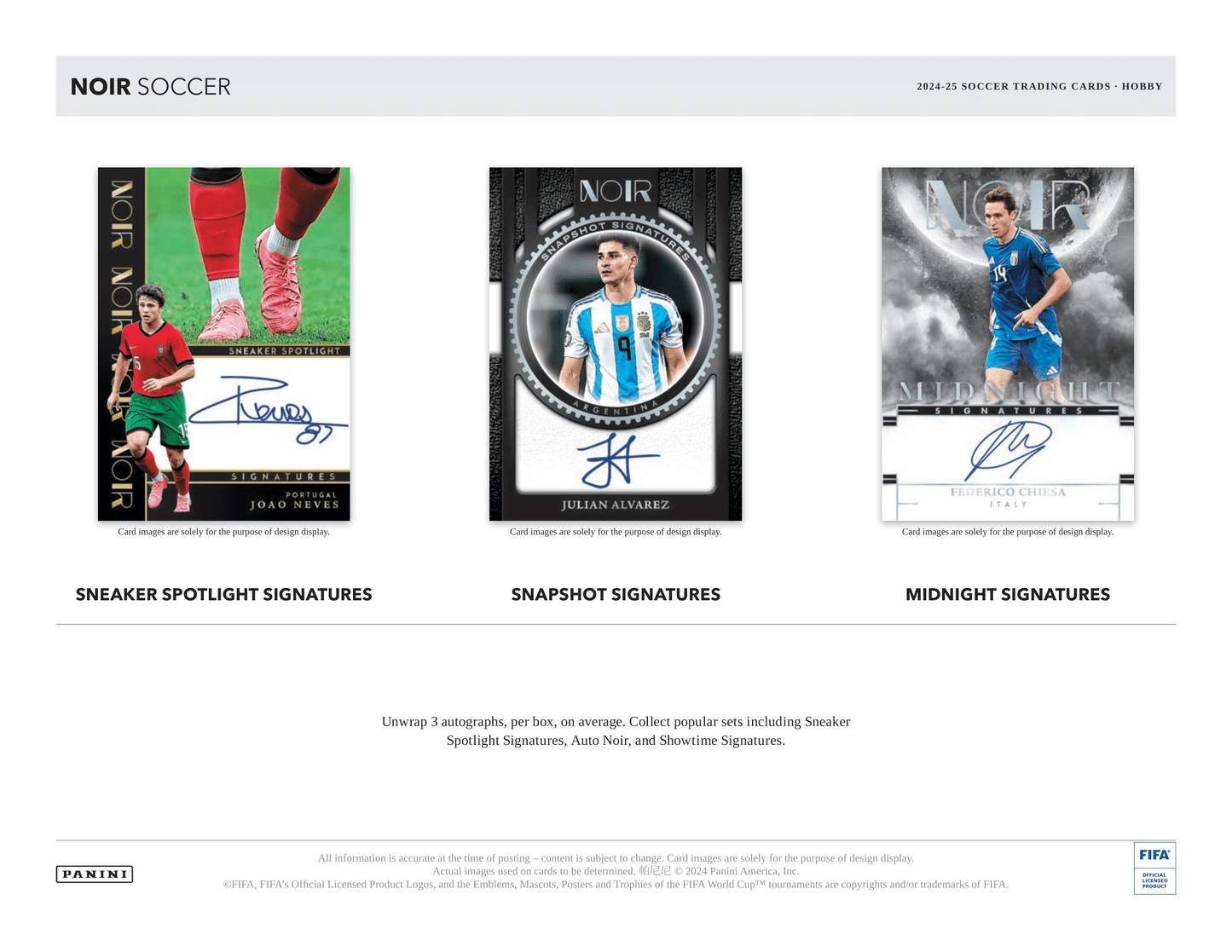 Panini - 2024/25 Noir Football (Soccer) - Hobby Box