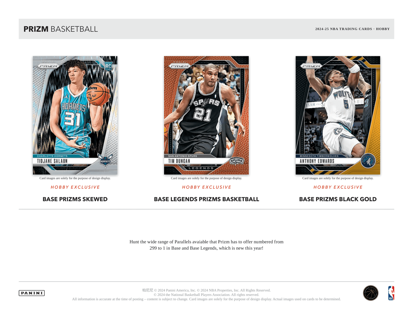 Panini - 2024/25 Prizm Basketball (NBA) - Hobby Box