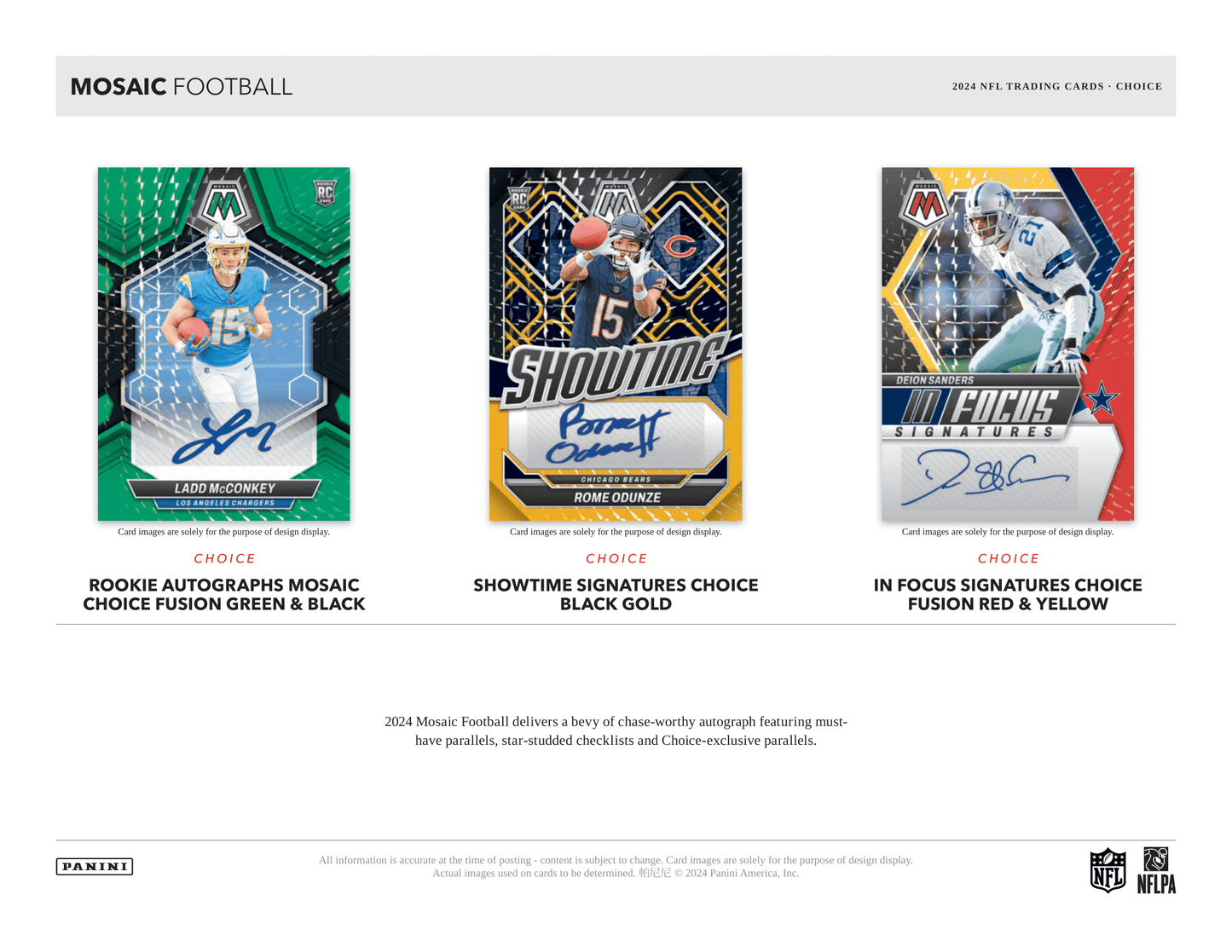 Panini - 2024 Mosaic American Football (NFL) - Choice Box