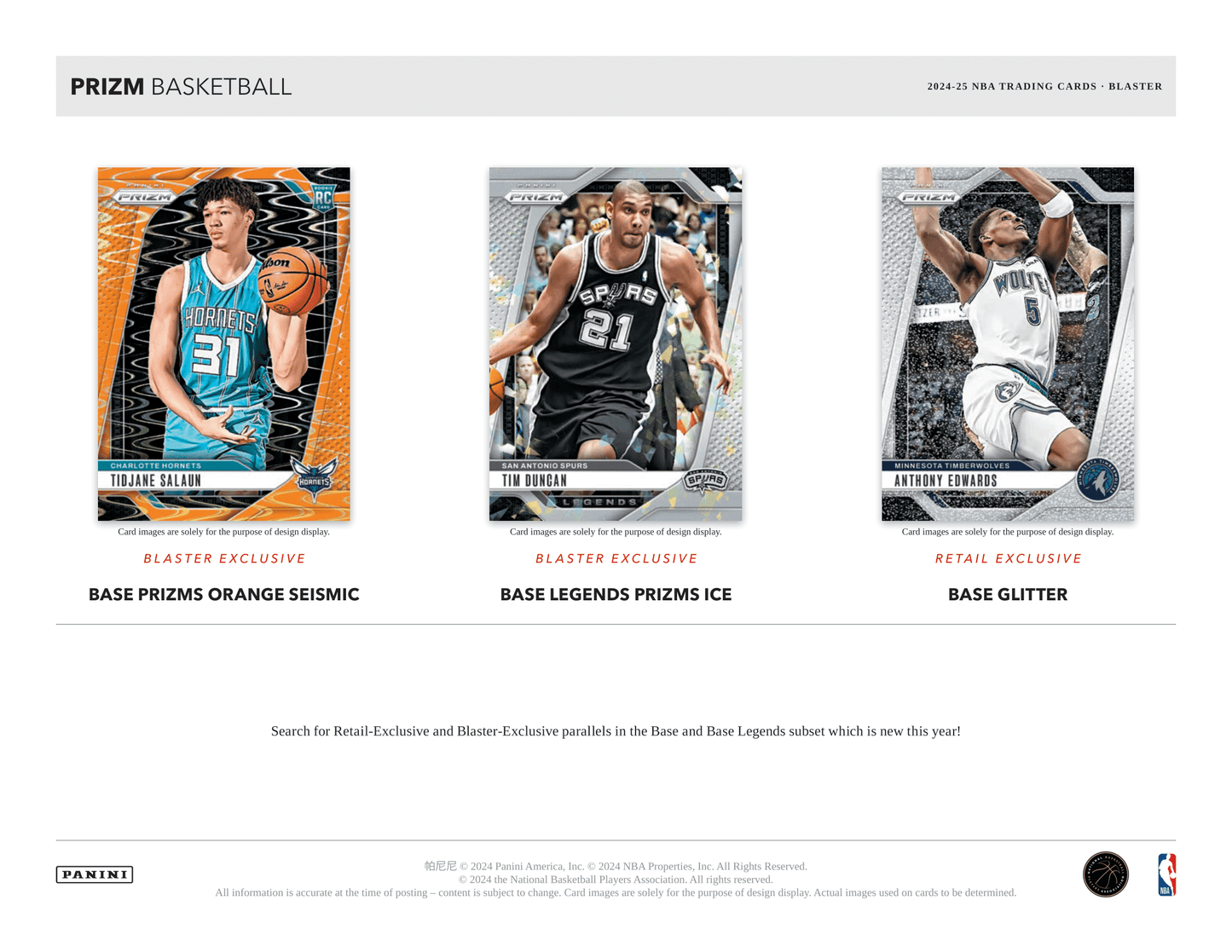 Panini - 2024/25 Prizm Basketball (NBA) - Blaster Box