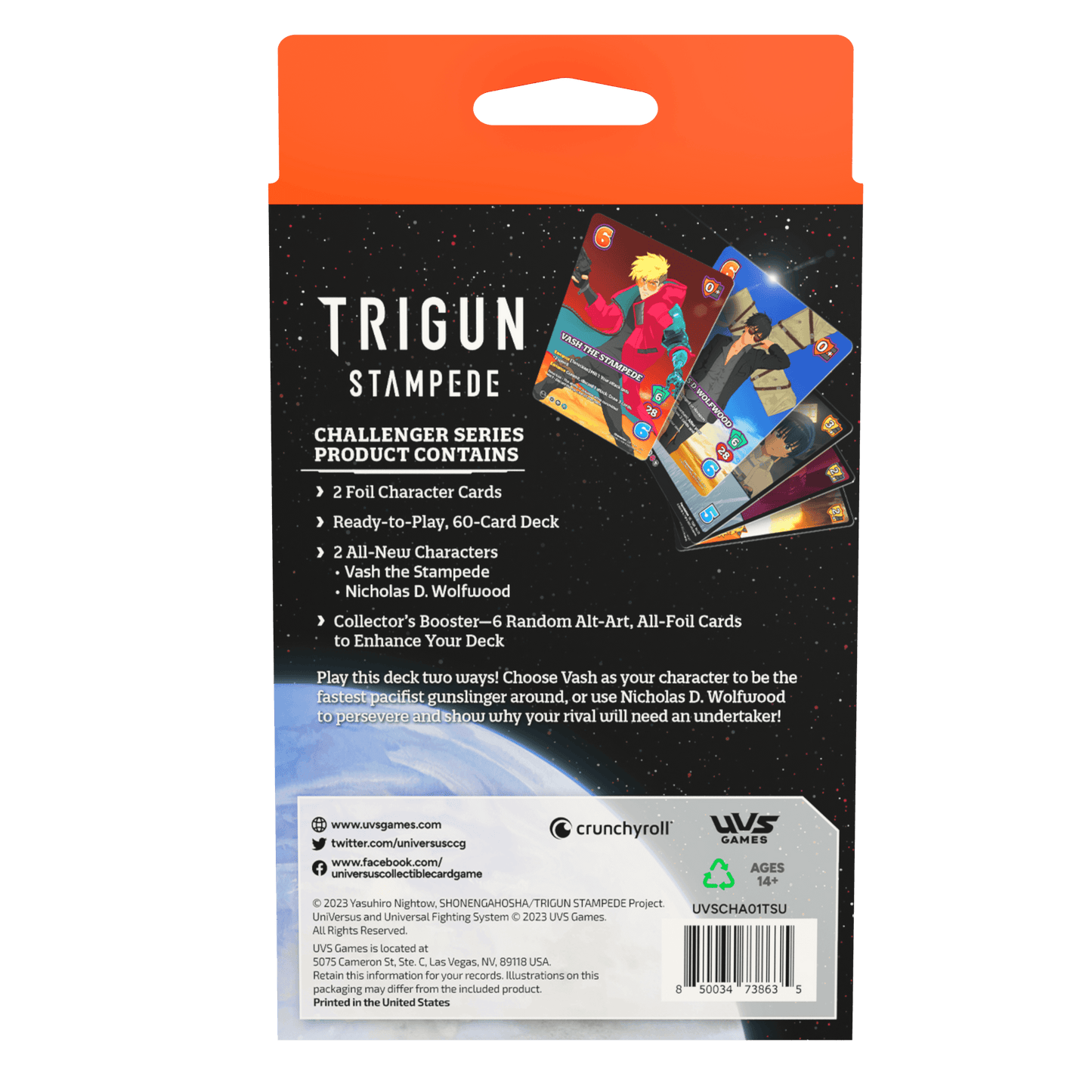 UniVersus CCG - Trigun Stampede - Challenger Series Deck