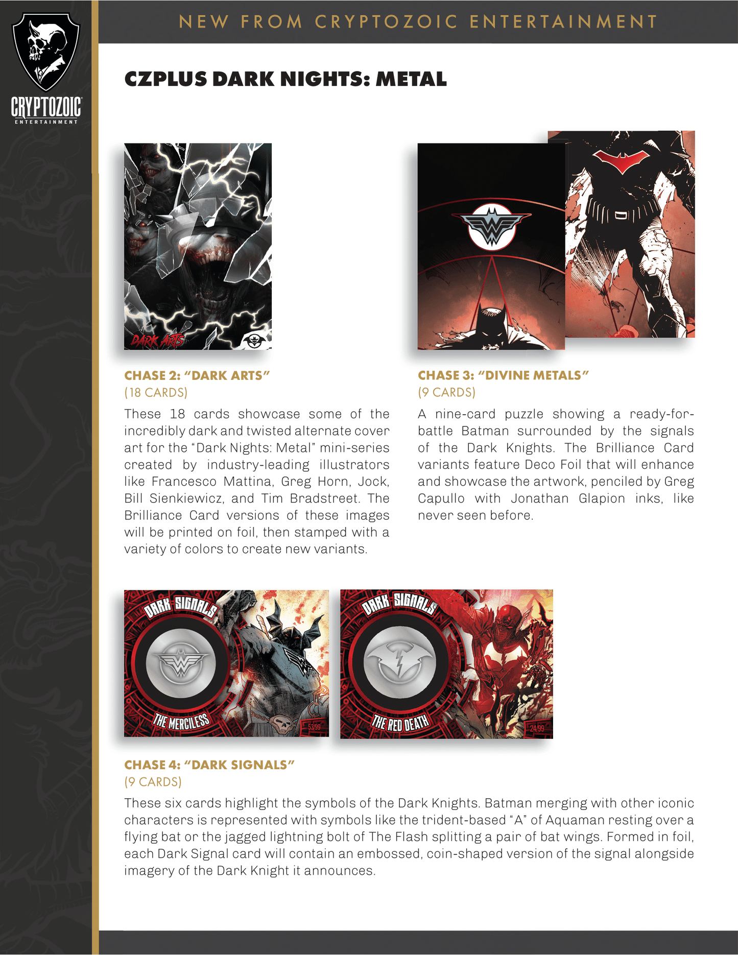Cryptozoic Entertainment - 2024 CZPlus Dark Nights Metal Trading Cards