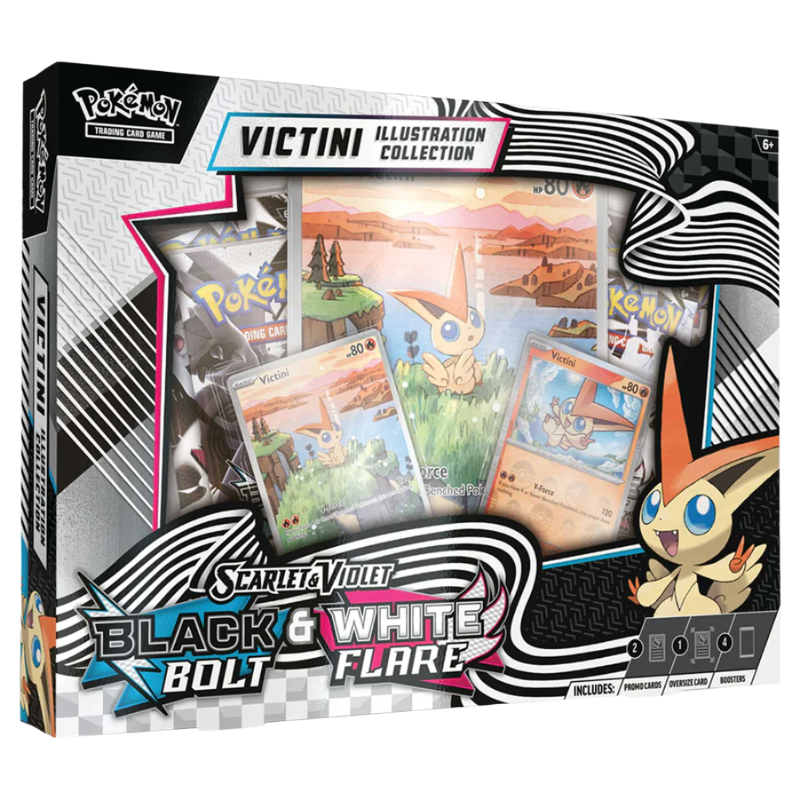 Pokemon TCG - Scarlet & Violet - Black Bolt & White Flare - Unova Victini Illustration Collection Box
