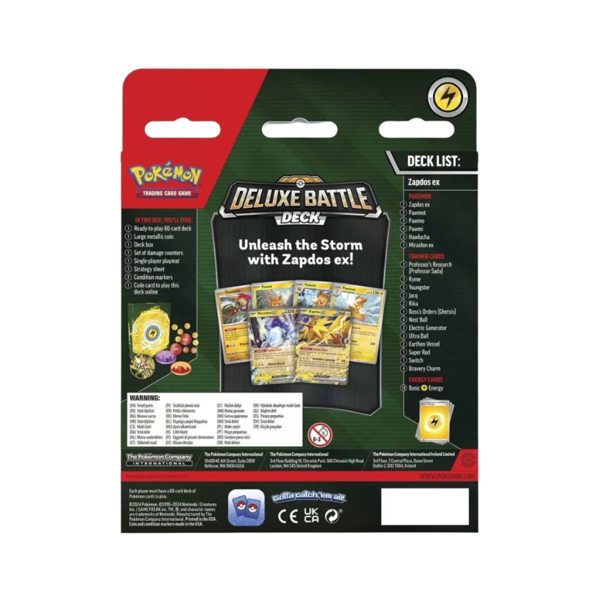 Pokemon TCG - Scarlet & Violet - Zapdos Ex Deluxe Battle Deck