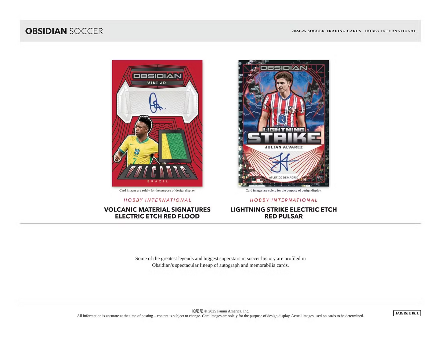 Panini - 2024/25 Obsidian Football (Soccer) - International Hobby Box