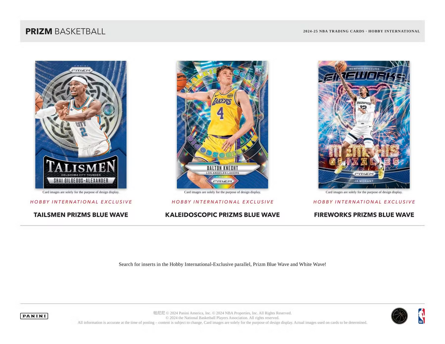 Panini - 2024/25 Prizm Basketball (NBA) - International Hobby Box